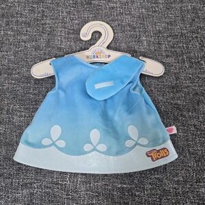 Build a Bear Dreamworks Trolls Movie Poppy Blue Dress Hanger Set Accessory